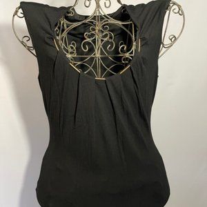 White House Black Market Sleeveless Black Top